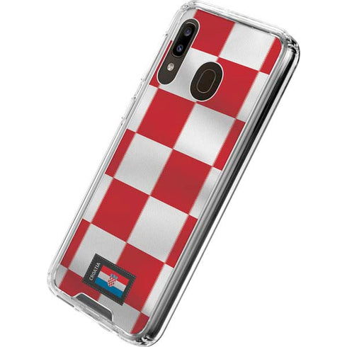 Croatia Soccer Flag Galaxy A30 Clear Case